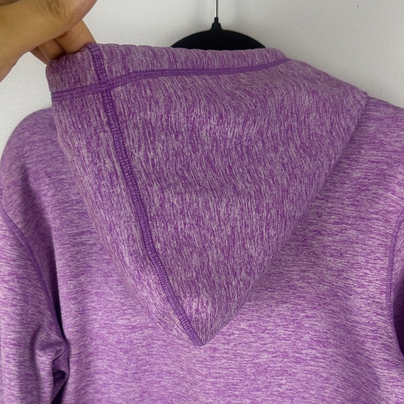 Under Armour Heathered Purple Long Sleeve Hoodie Size Medium - Picture 8 of 9